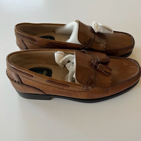 Nunn Bush Men’s Comfort Gel Brown Leather Tassel Slip On Loafer Shoe Size 8M - Picture 5 of 9